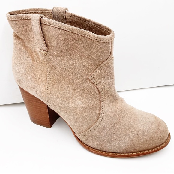 {Splendid} Rugged Suede Cowboy Ankle Booties - Picture 14 of 16
